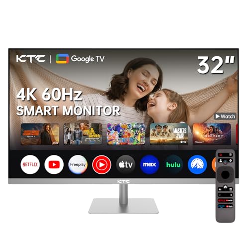Smart Monitor de 32 polegadas com sistema inteligente de televisão, UHD 4K@60Hz, Bluetooth, WiFi, Speaker, KVM, Voice Remote, HDR10, HDMI 2.1, DP 1.4, PD 65W USB C (DP), USB-A x 4