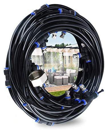 Hydrogarden Kit nebulizadores para terraços, sistema de nebulização para exteriores, jardim pérola, irrigação automática para estufas, jardins, terraços e relvas (18 m)