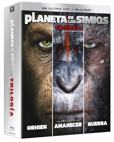 El Planeta de los Simios (4K UHD + Blu-ray) Pack 3 peliculas: El Origen del Planeta de los Simios, El Amanecer del Planeta de los Simios, La Guerra del Planeta de los Simios [Blu-ray]