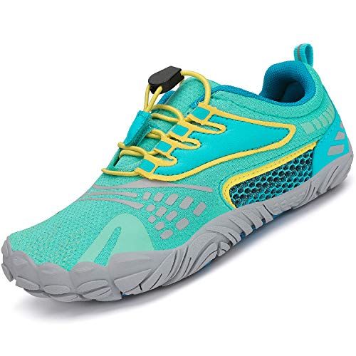 SAGUARO Calçado escalço crianças sapatilhas de trilho meninas respiráveis minimalistas sapatilhas de desporto para exterior interior, 24-36 UE