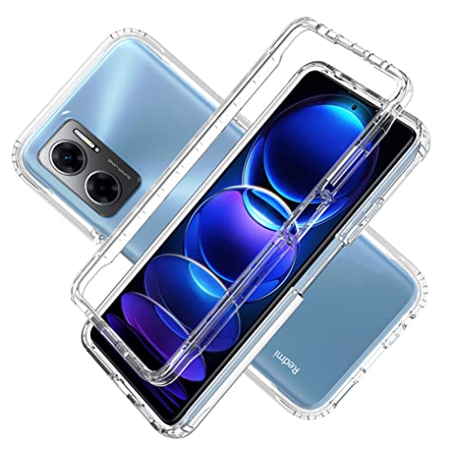 LXHGrowH Capa para Xiaomi Redmi 10 5G, capa completa anti-Shock [360°] Full Body proteção, capas anti-riscos protetor de ecrã incorporado, Cover anti-impactos duplo [transparente]