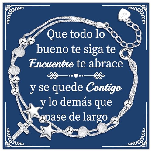 Astellea Presentes para mulheres pulseira de prata com letras iniciais presentes criativos para amigas irmãs colegas filhas mães tias esposa Natal aniversário graduação