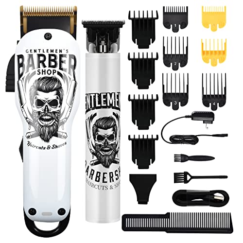 BESTBOMG Máquina de cortar cabelo profissional, corta-pelos homem kit com pente-guia, máquina de cortar cabelo Hair Trimmer aparador de barba com bateria recarregável incorporada 2000 mAh/1200 mAh (Y4