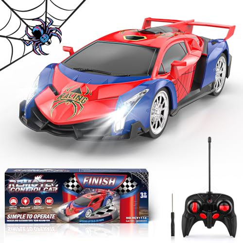 Mieryd Carro com ele, escala 1/18 carros de corrida alta velocidade brinquedos crianças 3 4 5 6 7 8 9 10 anos jogos ao ar livre interior Drift RC carro com luzes presente aniversário Natal criança