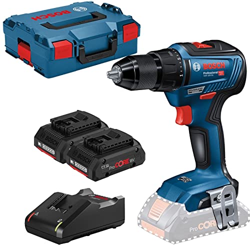 Bosch Professional GSR 18V-55 - parafuso a bateria (2 baterias ProCore x 4,0 Ah, 18 V, 55 Nm, em L-BOXX)