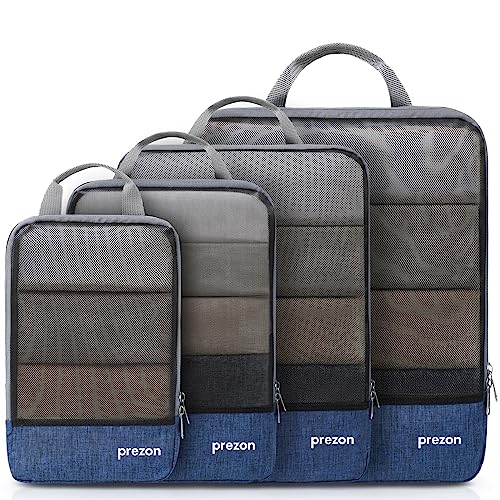 Prezon Cubo de embalagem compactável para organizar a sua bagagem de viagem, balde de compressão, conjunto de malas e organizador de bagagem para mochila e mala