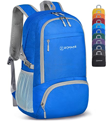 ZOMAKE Mochila dobrável leve - mochilas de caminhada pequena mochila com resistência à água 30 l para homem mulher viagem trekking desporto