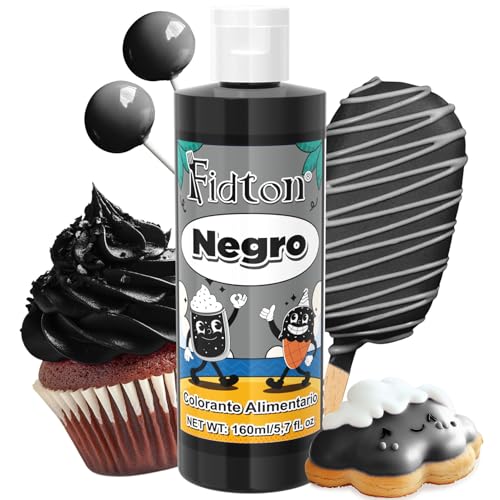 Corante alimentar 160 ml - grande capacidade corantes alimentares substituição altamente concentrada para decoração de bolos, cor alimentar para Fondant cores, Macarrão - preto