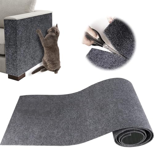 ZenithyrEn Protetor de sofá anti-riscos para gatos, tapete arranhador para gatos, autoadesivo, 100 x 30 cm, reutilizável e recortável, ideal para sofás, móveis e paredes, arranhador de sofá, sisal