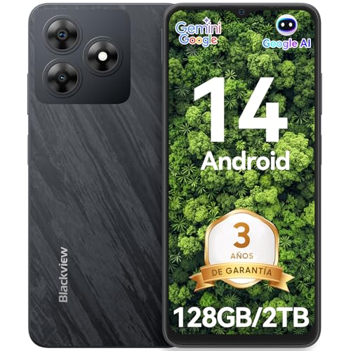 Blackview Wave 8 Smartphone Android 14, 12 GB+128GB/2TB TF, 6,56" 90Hz, 13 MP+8MP, 4G Dual SIM móvel, Octa-Core/Face ID/Fingerprint/OTG/GPS/Capa de telemóvel livre (gémeos) ini AI)