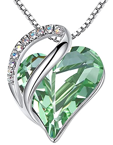 Leafael Birthstone Colar de mulher | Birthstone colar de vidro. | Colar para mulheres com pingente hipoalergénico com caixa de presente incluída