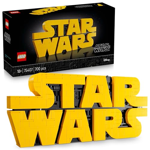 LEGO Star Wars 75407 Logotipo de Star Wars para construir - Maquete 3D de coleção para adultos - decoração para casa e escritório - presente para homens, mulheres, adolescentes e fãs