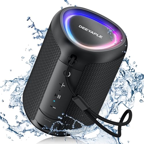 Deeyaple Alto-falante Bluetooth A46, Bluetooth 5.3, Suono Surround, Compatto e Portátil, Bateria da 10 Ore a 50% di volume, Riproduzione da Schede TF, microfone, entrada áudio de 3,5 mm