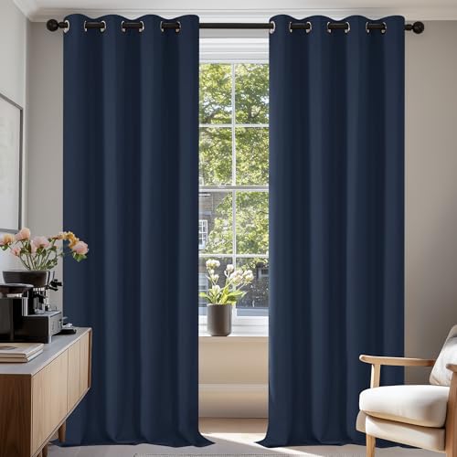 Deconovo Cortinas opacas para quarto moderno, 2 peças