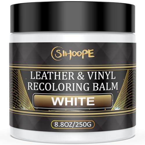 SIHOOPE 250 g líquido reparador para couro branco, kit de reparação - pintura para couro, remove riscos em assentos de carro, sofás, sapatos, malas e casacos