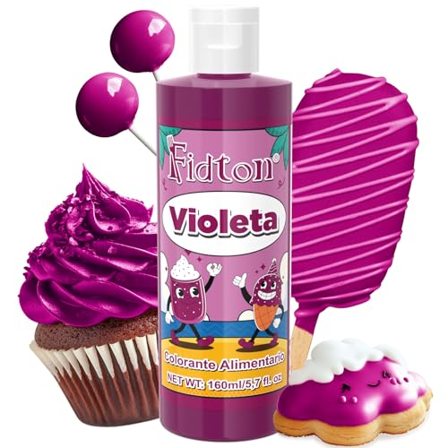 Corante alimentar 160 ml - grande capacidade corantes alimentares substituição altamente concentrada para decoração de bolos, cor alimentar para Fondant cores, Macarrão - violeta
