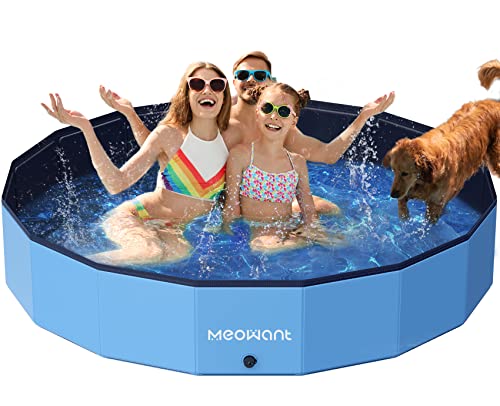 Meowant para cães banheira, banheira portátil dobrável para animais de estimação, piscina cães grandes, materiais aprimorados para maior durabilidade 3XL (200 × 30 cm