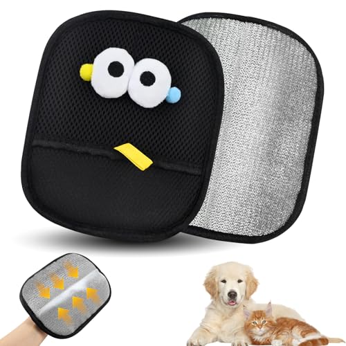 lompyeu 2 Peças Manopla remoção pelos animal de estimação, Double Sided estático Pet Hair Remover Glove, luvas de cabelo de gato reutilizáveis para sofá, móveis, tapetes, cortinas