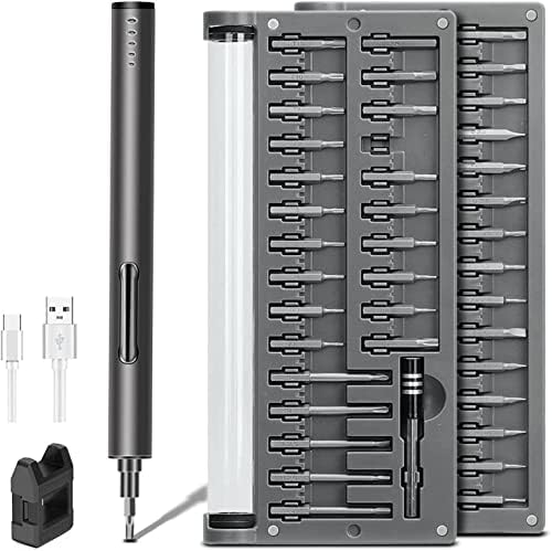 Chave de fenda elétrica de precisão 57in1, 55 Bit Driver kit mini chave de fenda elétrica com carregamento USB, chave de fenda sem fio, ferramentas de reparação para portátil relógios smartphone iPad