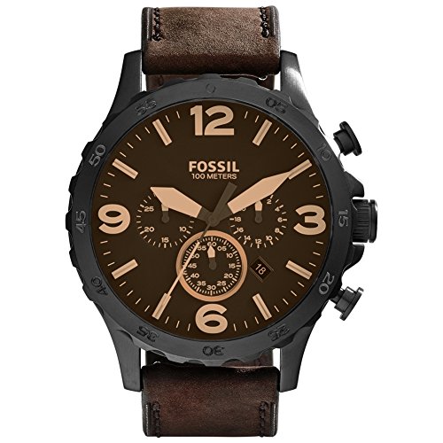 Fossil Cinturones de Piel con Hebilla marrón para Hombre