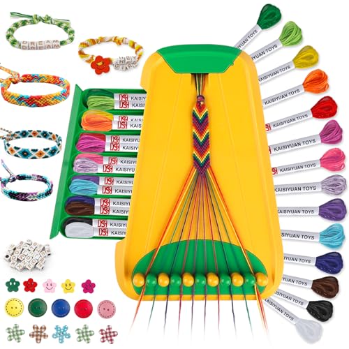 TingingYuli Artes e artesanato para crianças dos 8 aos 12 anos, kit de fabricação de pulseiras da amizade para meninas, kit de fabricação de jóias, presentes para crianças dos 6 aos 12 anos (verde)