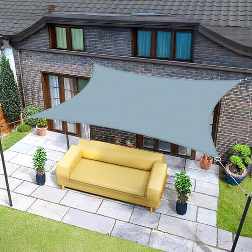 Sunnylaxx 2,5 x 3 m, vela de sombra impermeável, retangular, cinzento, azul, toldo exterior, terraço, proteção contra raios UV, para exteriores, pérgolas e jardim, terraços