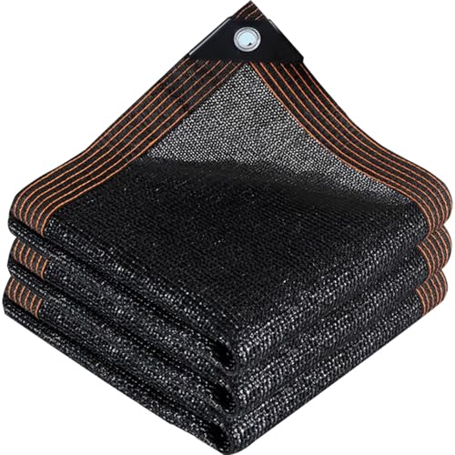 Toldo para jardim, rede de sombra com ilhós, para exteriores, terraço, pérgola, varanda, estufa, galinheiro, legumes de jardim, Preto, 4 x 4 m