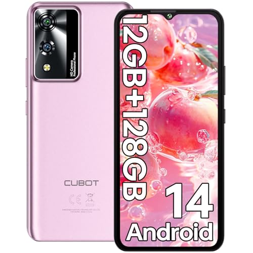 CUBOT A10 Telefones celulares livres Android 14, 12 GB (4 8) + 128 GB/1 TB telemóvel, 6,56" HD+/90 Hz, câmara 48 MP + 16 MP móvel, bateria de 5100 mAh, 4G Dual SIM Smartphone, Octa-Cor-DDD ace