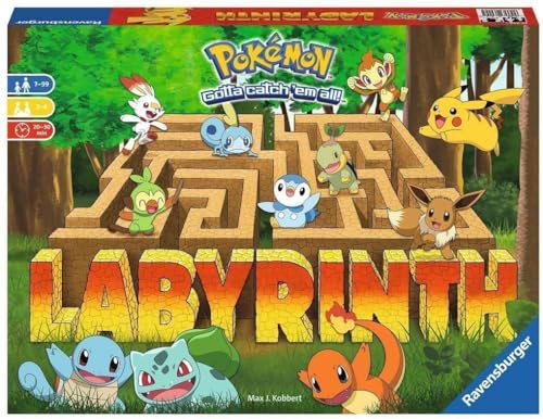 Ravensburger - Pokemon Jogos de mesa para crianças 6 anos ou mais | Labirinto Pokemon | jogo de mesa 2-4 jogadores | presentes originais | 20 - 30 minutos | versão espanhol