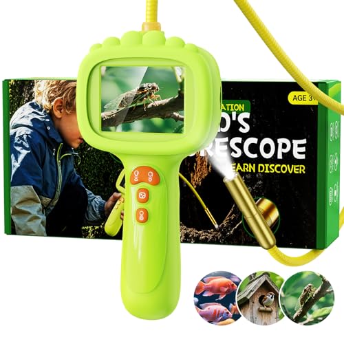 Endoscópio criança, câmara infantil 1080P, brinquedo Stem para exploração ao ar livre, jardim, campismo e natureza, melhores presentes de aniversário para meninos e meninas de 4, 5, 6, 7, 8, 9, 10