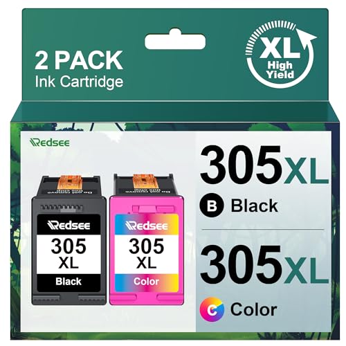 Redsee 305 XL cartuchos de tinta 305XL preto e tricolor refabricados para HP 305 tinta para HP DeskJet 2710 2720 2720e 2721 27222 DeskJet Plus 4110 4120 4130 Envy 666 010-66 020 6022 6032 (pacote de