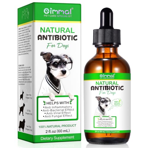 JSBNQRMZ Antibióticos naturais para cães, 60 ml gotas antibióticas para cães, antibióticos para animais de estimação que aliviam a comichão - ajuda a aliviar a alergia canina, efeito antibacteriano