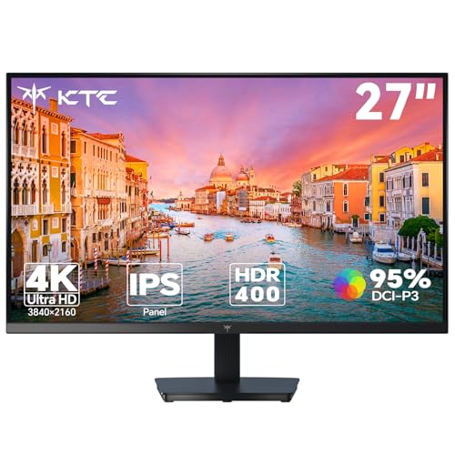 KTC Monitor 4K de 27 polegadas | UHD@60Hz, 1,07 bilhões de cores, 133% sRGB, 100% DCI-P3, newskill E<2 | brilho 400 CD/GZRD , HDR400 | VESA | Hardware anti-Luz azul | 2 x HDMI 2 .0, 1 x DP 1.4 |