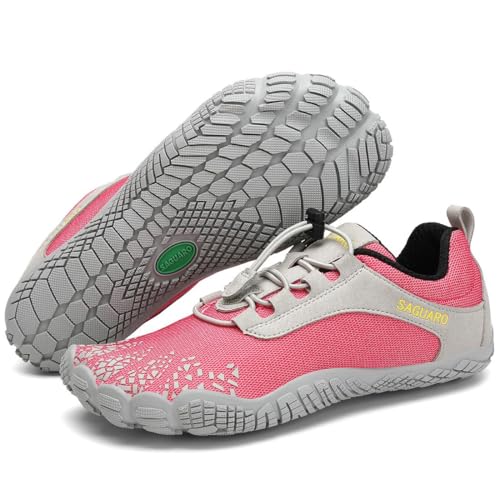 SAGUARO Sapatilhas minimalistas Barefoot para homem e mulher, leves, antiderrapantes, respirável, com caixa Tox larga e sola zero Drop