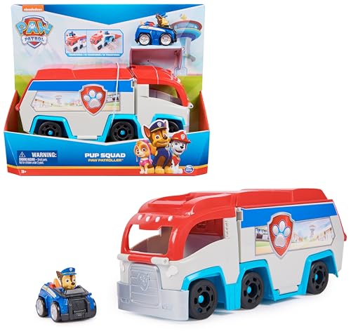 Patrulla Canina - Pack carro Pup Squad Paw PATROLLER TRANSFORMÁVEL e veículo com figura Chase brinquedos - 6069338 - brinquedos crianças 3 anos - presente criança 3 anos +