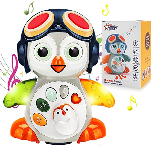Afufu Brinquedos musicais bebés 12 meses, brinquedo para gatear bebé com música/sons e luzes, brinquedos interativos meninos meninas 1-2 anos musical, jogos de aprendizagem presentes de aniversário