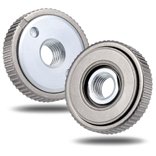 2 peças Moedor de porca rápida, M14 mudança rápida porca rebarbadora angular robusta de aço de carbono rosca precisa, acessórios para trituradora, compatível com FLEX, AEG, metabo, Dewalt triturador