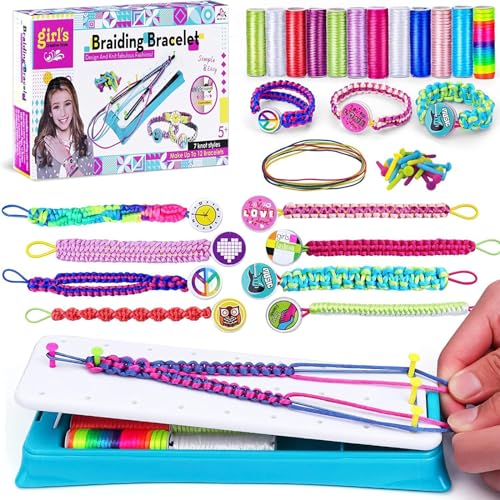Afufu Kit para fazer pulseiras meninas, artesanato para fazer jóias, jogos da amizade, presentes de Natal brinquedos de aniversário 6 7 8 9 10 11 12 anos