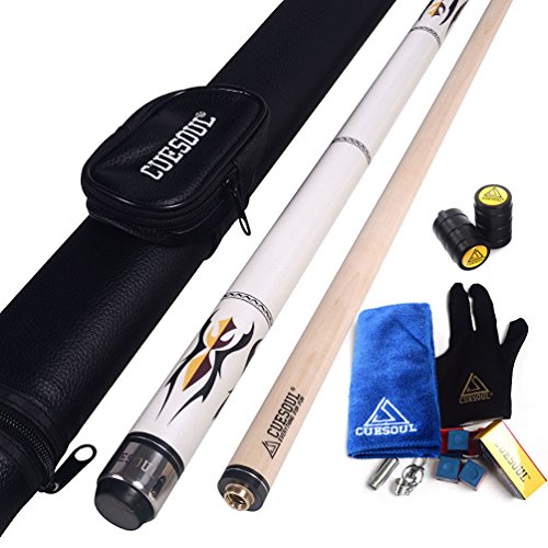 CUESOUL DS e SOOCOO de 58" Taco de bilhar de ácer série, 19 oz, ponta de 11,5 mm, 12,5 mm, 12,75 mm