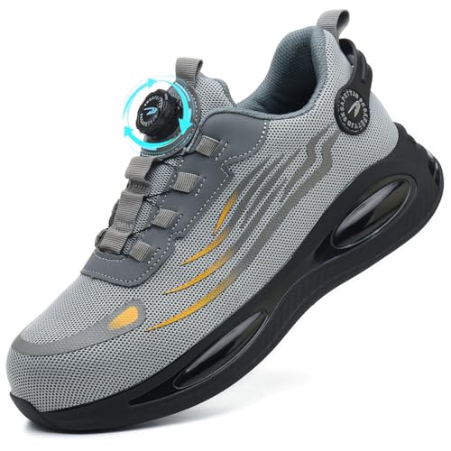 Sapatos de segurança para homem mulher leve sapatilhas de segurança sapatilhas trabalho com biqueira de aço calçado de segurança respirável 38-46 UE