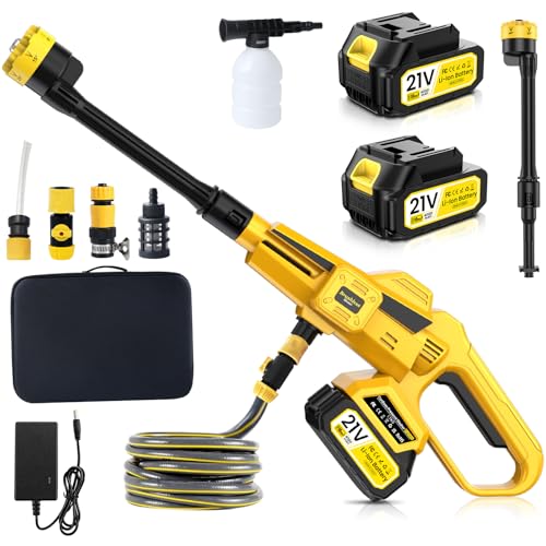 Hidro-limpeza bateria portátil 45 bar com 8000 Mah bateria, bicos pulverizadores 6 em 1, para limpeza de jardins e lavagem de carros limpador de alta pressão regulável em 3 níveis