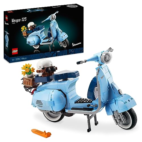 LEGO Icons Vespa 125, Maquete de motocicleta para adultos, Réplica colecionável de Scooter italiana, decoração para casa e escritório, presente para homens e mulheres, maridos, pais 10298