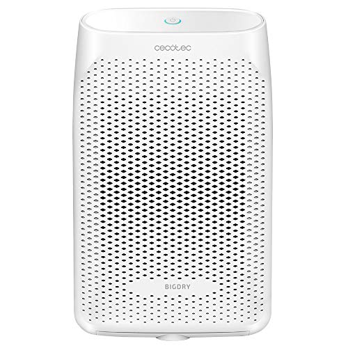 Cecotec Deshumidificador elétrico silencioso BigDry 2500 Essential 360-750 ml/dia, depósito transparente de 2 litros, cobertura até 25 m2, filtro removível e lavável, desligamento automático título
