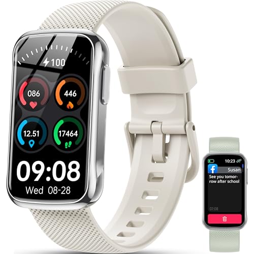 OUKITEL Relógio inteligente pulseira atividade para mulher homem vem com 2 correias, 1,47" HD Smartwatch 24 modos desportivos, contador de calorias / impermeável IP68, fitness Tracker suporte Android