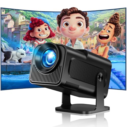 Projetor 4K suporte 1080P mini projetor com Wi-Fi 6 BT5.0, projetor de vídeo com 180° e keystone automático, projetor portátil cinema em casa para TV Stick/HDMI/USB/Laptop/Phone