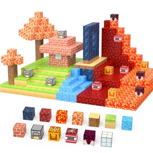 Blocos de construção magnéticos blocos 100 Tiles azulejos magnéticos brinquedos para meninos e meninas a partir de 3 anos, brinquedos criativos para crianças