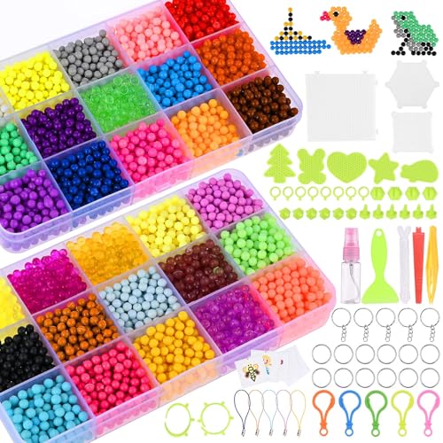 GOLDGE 6000 pz Kits contas contas de água para iniciantes, presente menino menina meninos bricolage educativos artesanato raft, multicolorido