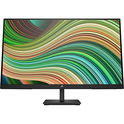 HP V27ie G5 Monitor Full HD de 27" (1920 x 1080, 75Hz, 5 ms, IPS, 16:9, AMD FreeSync, Low Blue Light, HDMI, VGA, DisplayPort, Joypad OSD, antirreflexo, VESA, inclinação Ajustável) N Preto