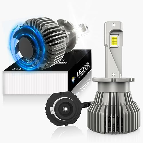 JOSHF Lâmpadas LED D2S/D2R 28000LM 6000K - Substituição direta lâmpada original HID D2S de 35W, CANBUS sem erros, ventilador e instalação sem modificações (2 unidades)
