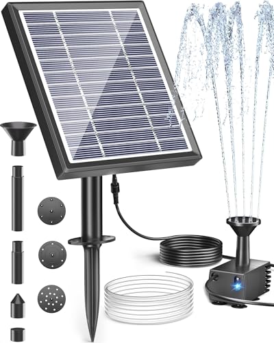 Biling Fonte solar para exteriores, 2,5 W, bomba solar para tanque com filtro, bomba de água solar, fonte flutuante para fontes exteriores, mini lago